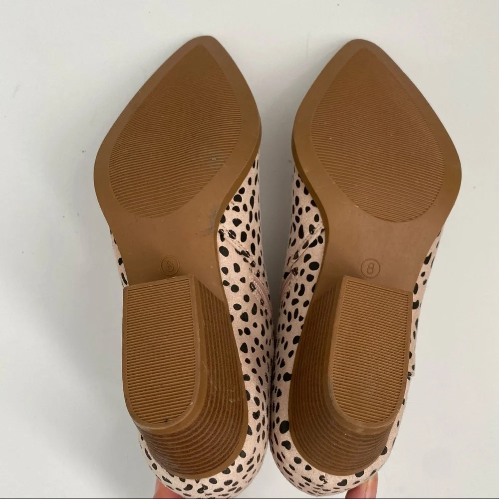 Blush Pink Cheeta Animal Print Ankle Boot Booties - Picture 8 of 15